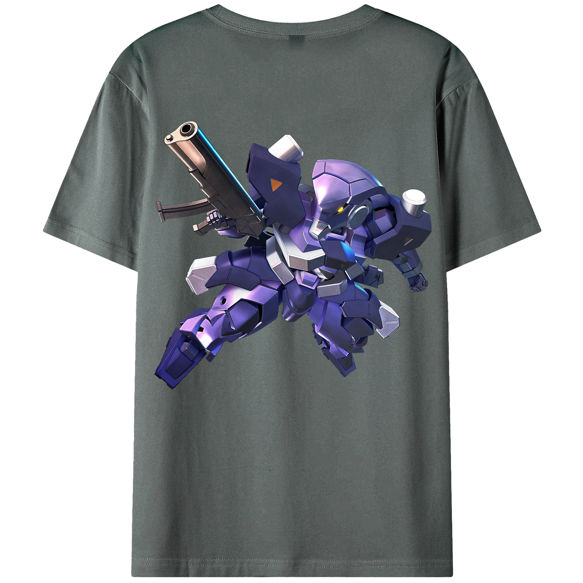 （画像用） 機動戦士ガンダム Mobile Suit Gundam 綿100％ メンズ半袖Tシャツ（バックプリント） 通気性
